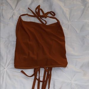 Brown crop top